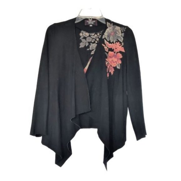 Johnny WasWorkshop Women's Ferris Embroidered Suede Draped Jacket